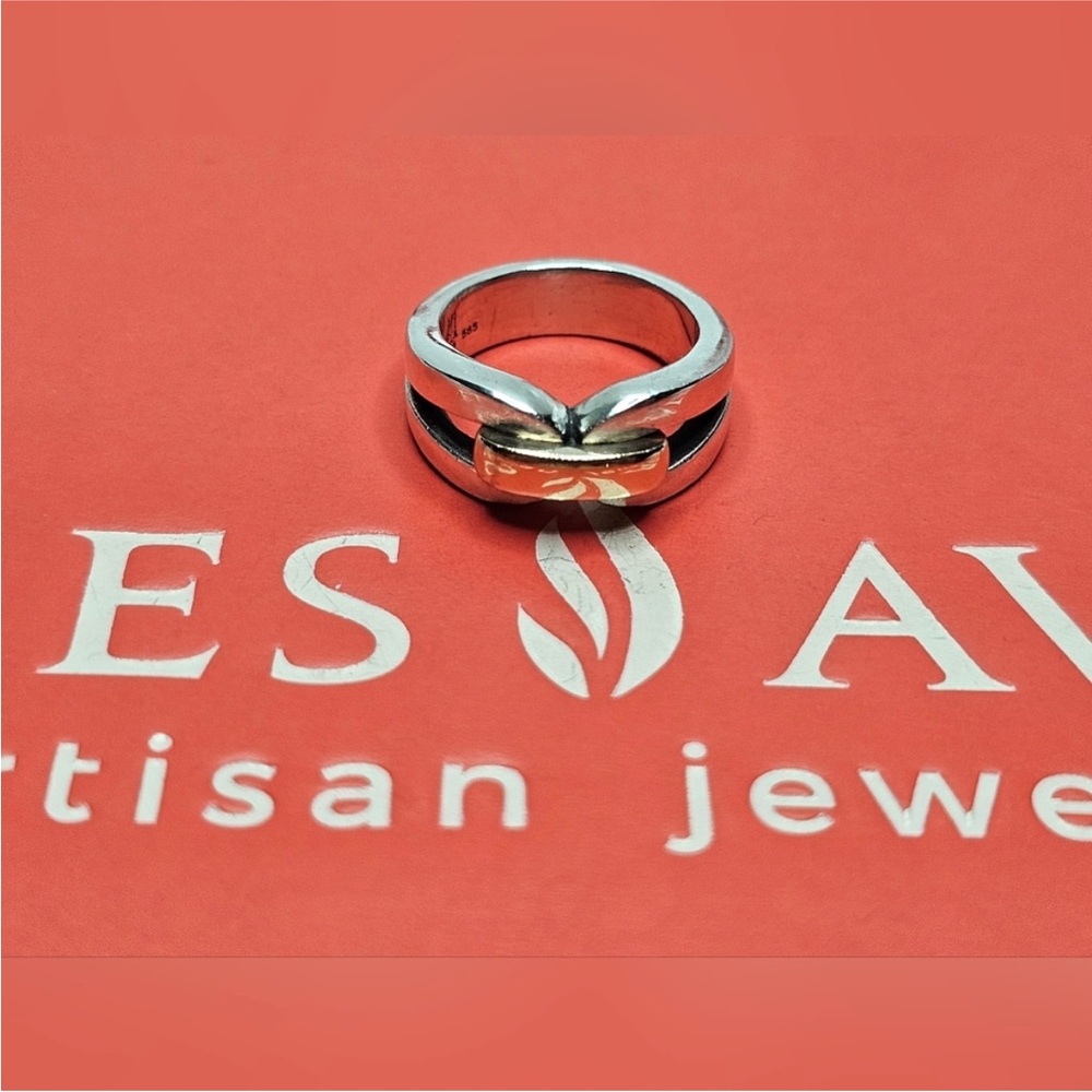 James Avery Silver and 14k Gold Women's Ring